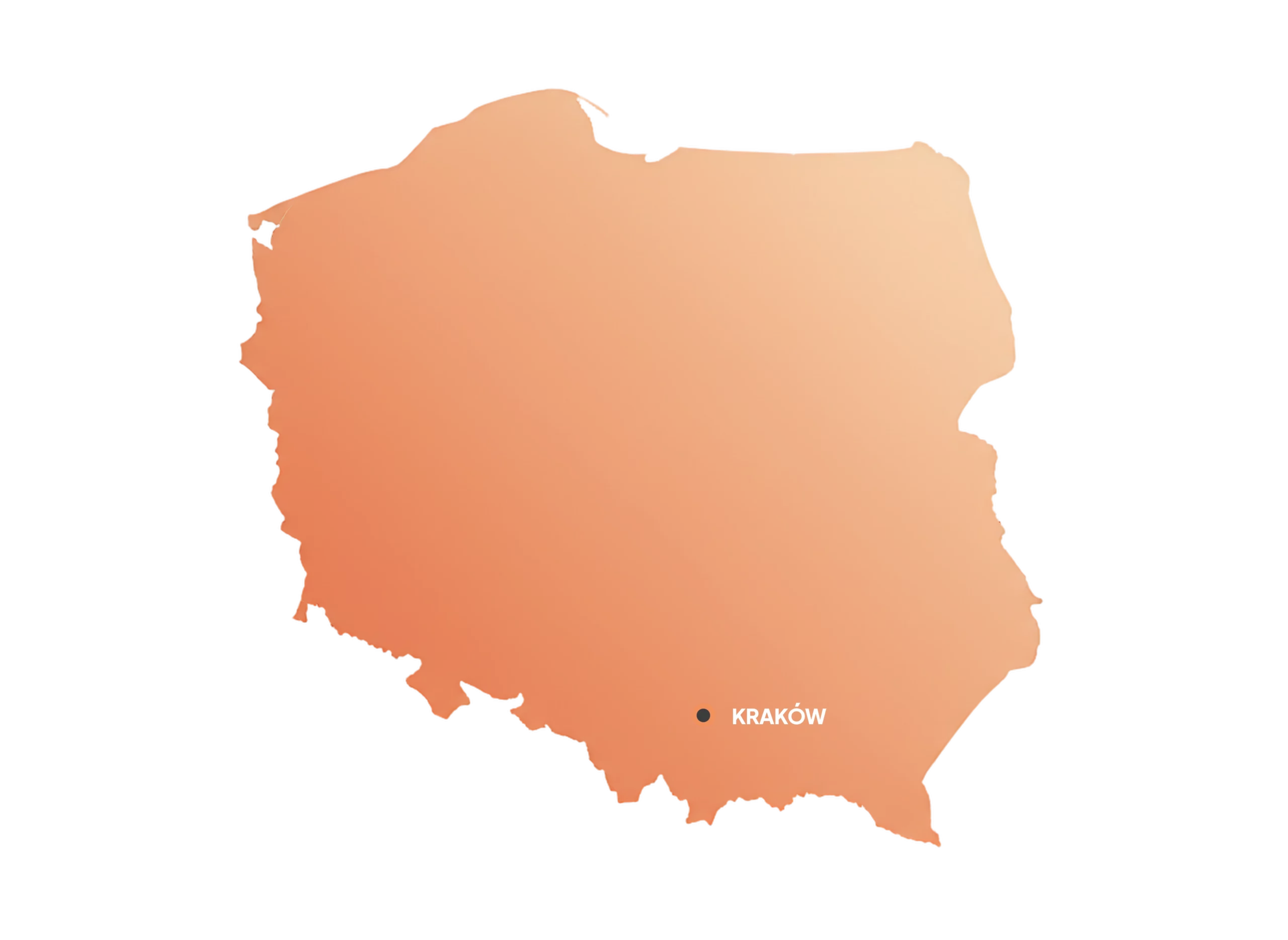 Mapa Polski - Kraków